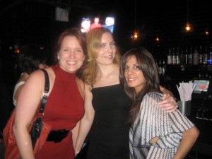 Some of the original Women's Mafia members, Stacy Harshman, Larisa and genius web designer Elisha Dang on the right